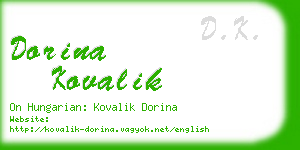 dorina kovalik business card